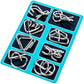 🧠🔠Metal Puzzle Ring Eight-Piece Blue Version Brain Teasers