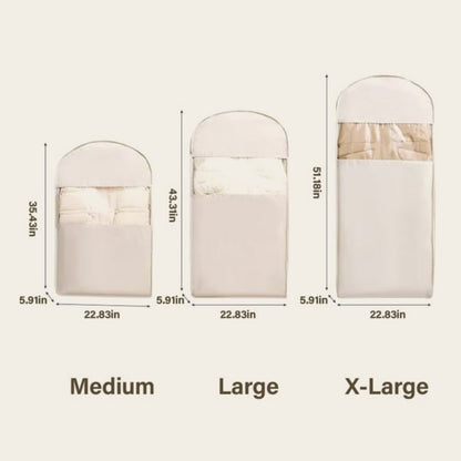 Space Saving Hanging Garment Bag with Self Compression Zipper