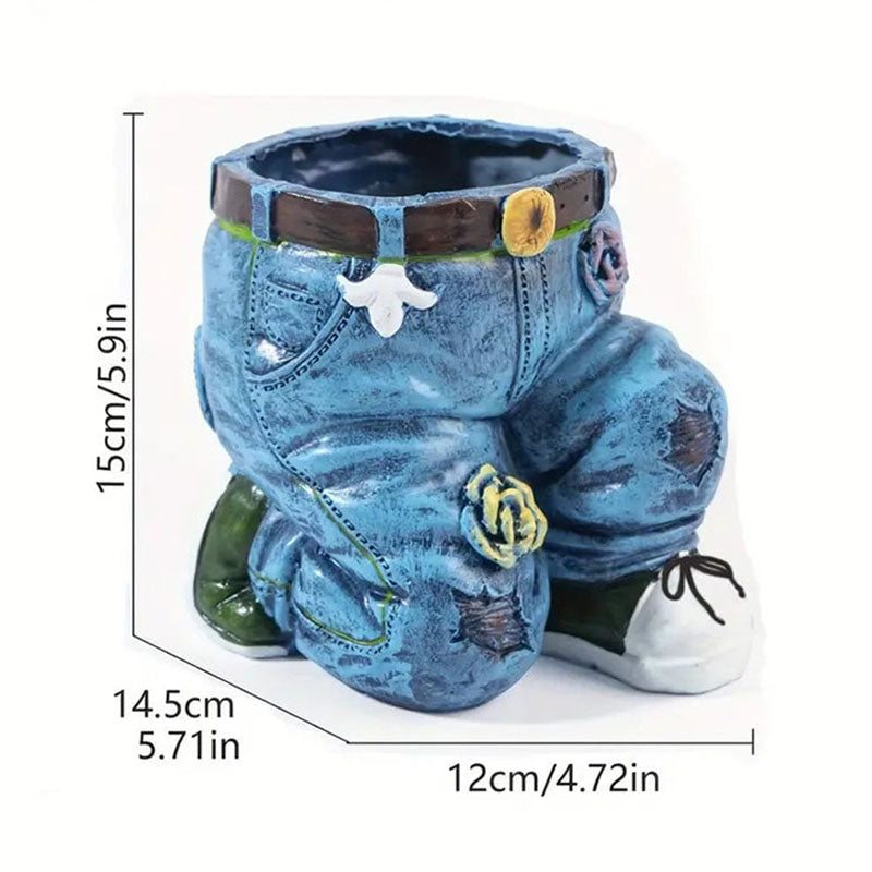 Creative 3D Jeans Shaped Flower Pot