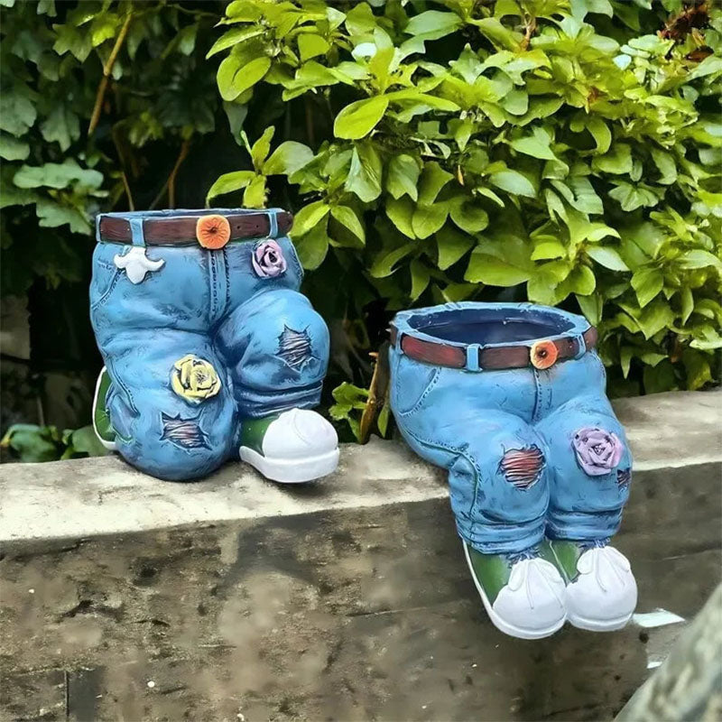 Creative 3D Jeans Shaped Flower Pot