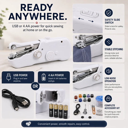 🧵 Mini Electric Sewing Machine – Lightweight, Portable & Easy to Use! ✨