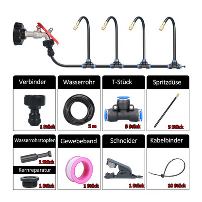 🌱💧 Automatic Garden Irrigation System – 360° Adjustable, Misting, Water-Saving, Complete Set ✨