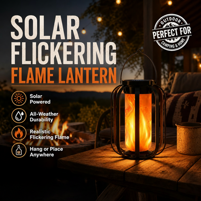 🔥🏮Must-have item for warm ambient vibes！✨️Solar Flickering Flame Lantern
