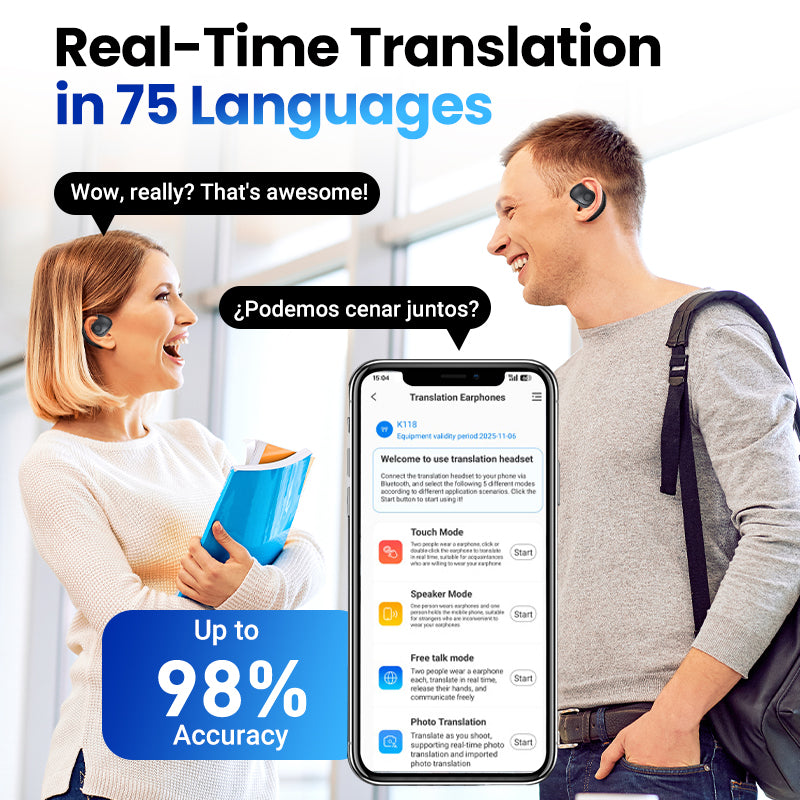 🎉 HOT SALE🎉🎧 Bluetooth AI Translation Headset