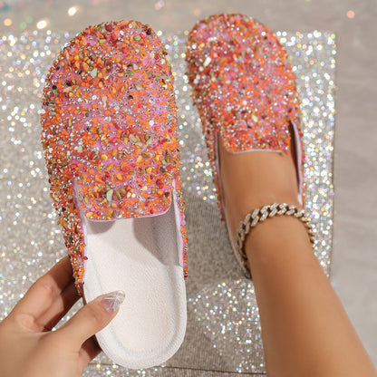 💕Women's Comfortable Casual Sequin Cork Slippers