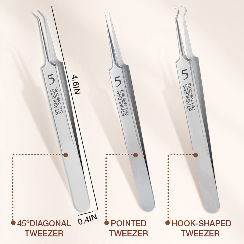 Professional Beauty Salon Tweezers | Precision Slant & Pointed Tips for Brows & Lashes | Essential for Makeup Artists & Home Kits 🎆✨