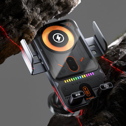 🚗📱 2-in-1 Car Phone Holder & Wireless Charger – 360° Rotation, Strong Grip & Fast Charging 🔋