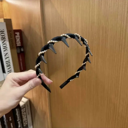 🔥Vintage High Cranium Artificial Pearl Hairband