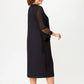 Women's Elegant Black 3/4 Sleeve Sheath Dresses