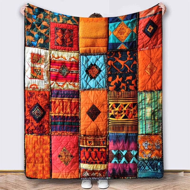 🐔Vintage Flannel Blanket with Chicken Pattern
