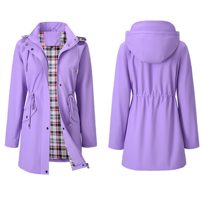 Women Waterproof Long Hooded Trench Coats