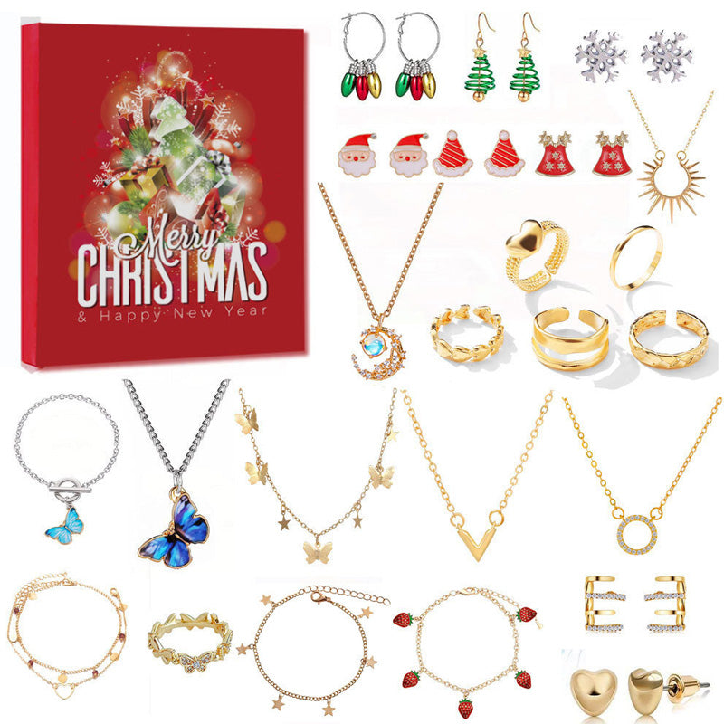 ✨🎄Christmas Sales 📿24PCS Christmas Jewelry Mystery Box