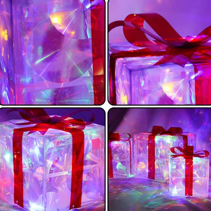 🎄Glowing Christmas Gift Box Decorations