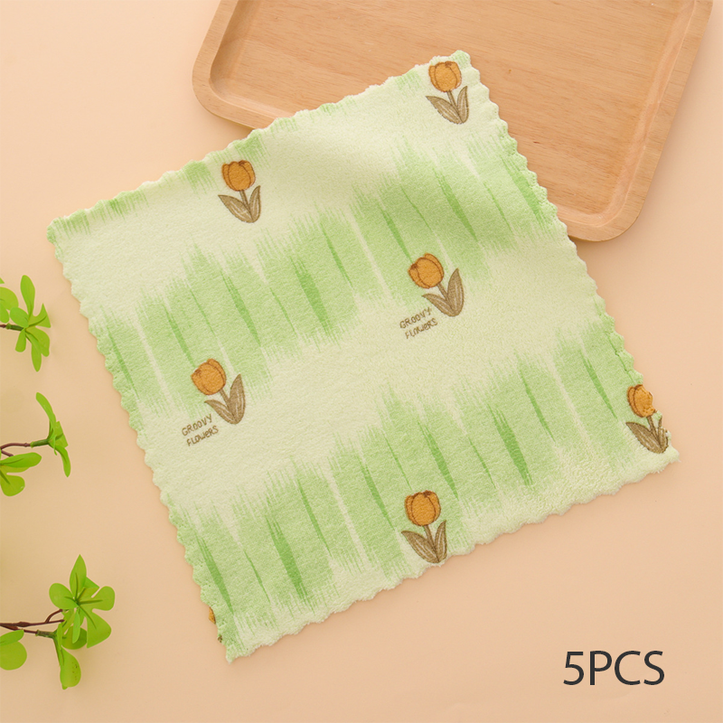⏳Time-Limited Special⏰5PCS Coral Flannel Dish Towels for Home Use