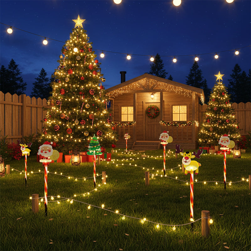🎄🎁6-Pack Solar Christmas Decorative Lights