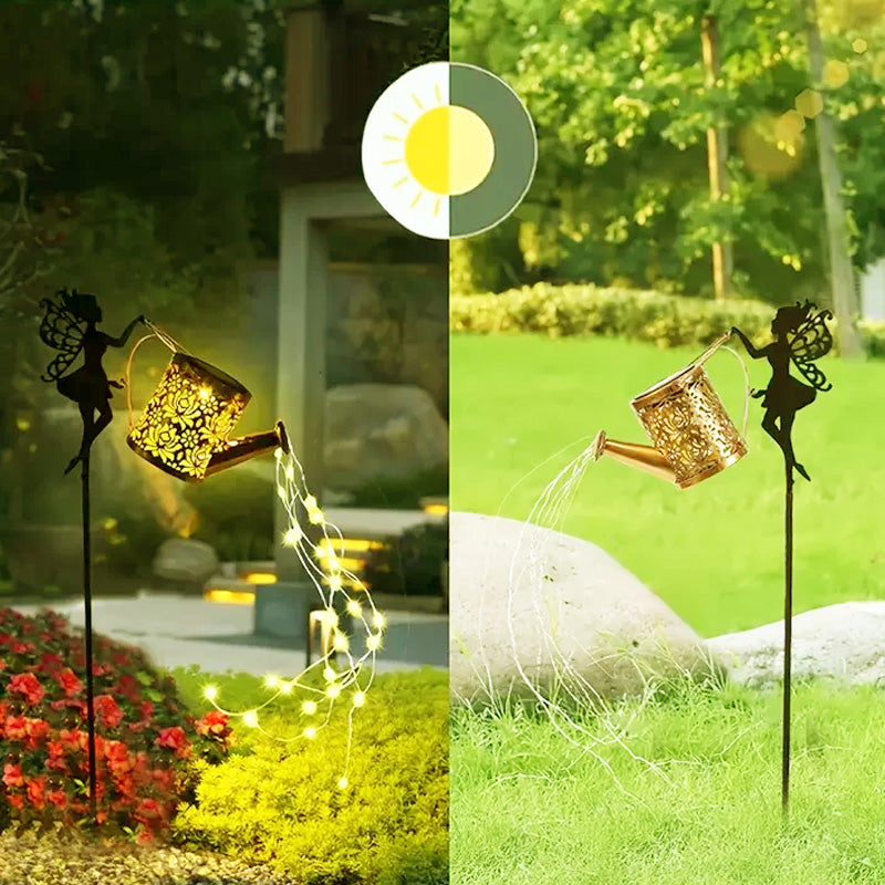 Outdoor Garden Solar Watering Can with Lights