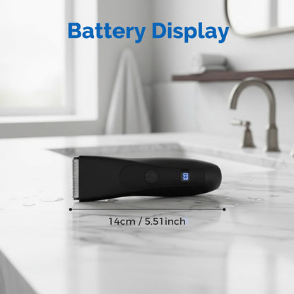 ✂️ Men's Digital Body Trimmer – L-Shaped Safety Blade, LED Display & 90-Min Runtime ✨