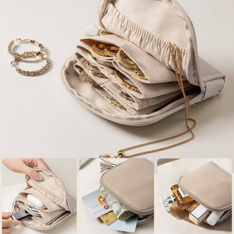 Mini Travel Jewelry Bag with Zipper