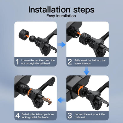 ⚡15W Wireless Fast-Charging Car Phone Mount for Foldable & Regular Smartphones