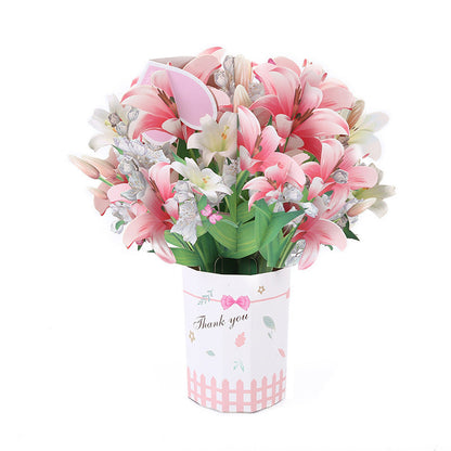 3D Pop-Up Bouquet Greeting Card
