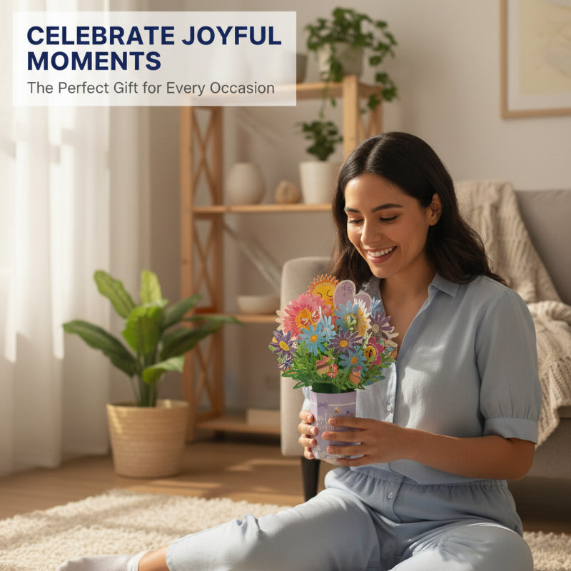 3D Pop-Up Bouquet Greeting Card