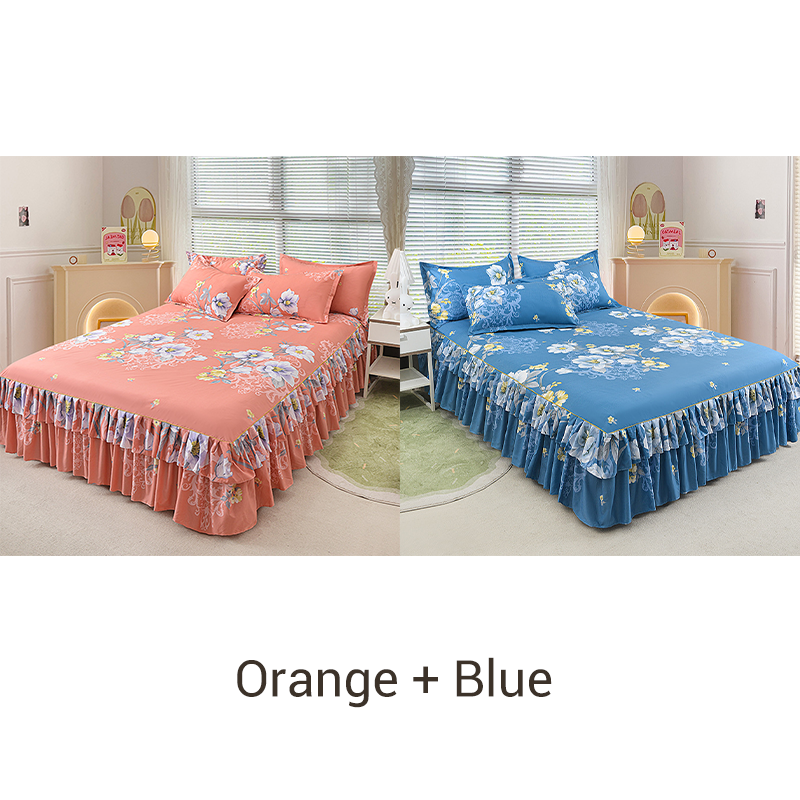 🛏️ 3-Piece Ruffled Bed Skirt Set – Elegant Design, Easy Fit & Complete Coverage 🛌