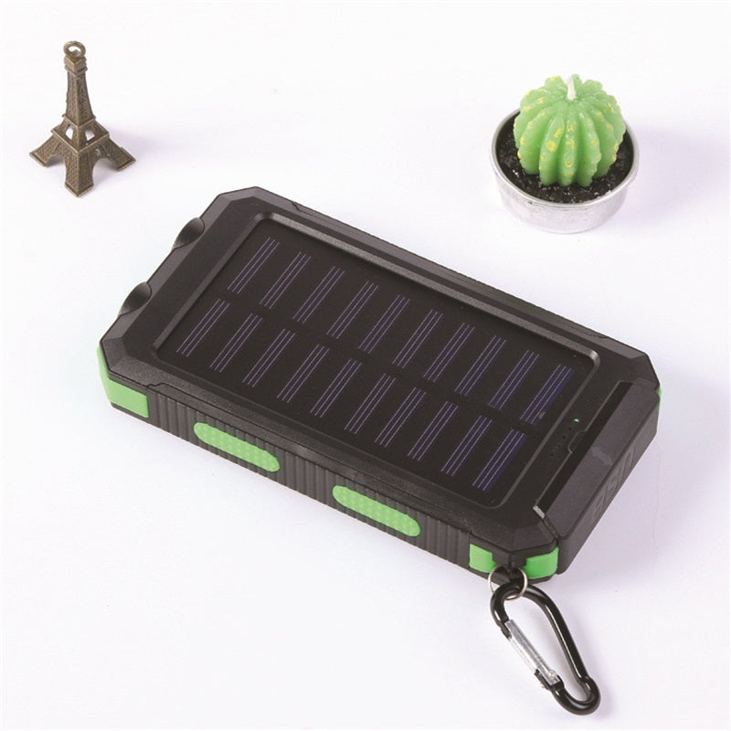 🔥10000mAh Portable Solar Power Bank, Solar Powered Charger with Dual LED Flashlights, Power Bank for Travel, Camping