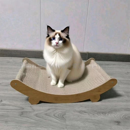 2-in-1 Sisal Cat Scratcher Lounger | Space-Saving & Durable 🐱