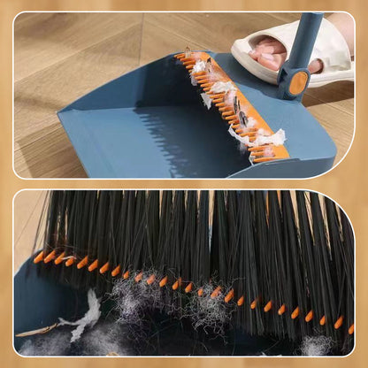 💝Stand-Up Dustpan Set with 180° Rotating Broom