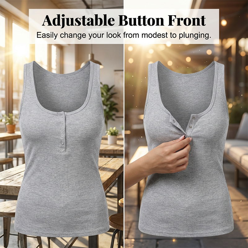 Sleeveless Ribbed Basic Cami Top