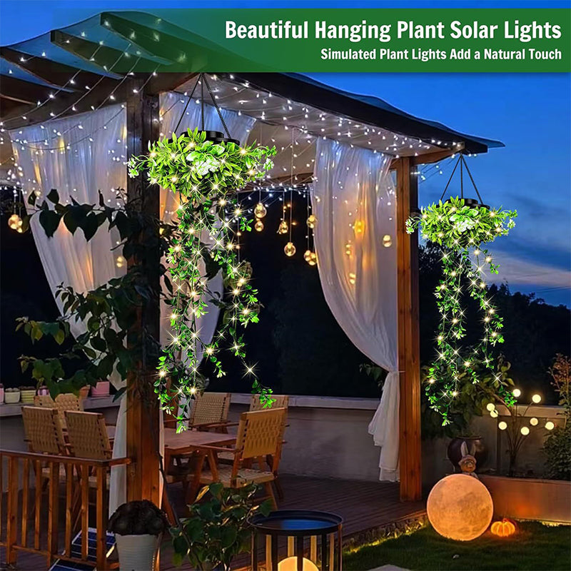 💎SOLAR-POWERED HANGING MILAN GRASS LIGHT! 💎 Lifelike Foliage, Auto On/Off & IP65 Waterproof ✨