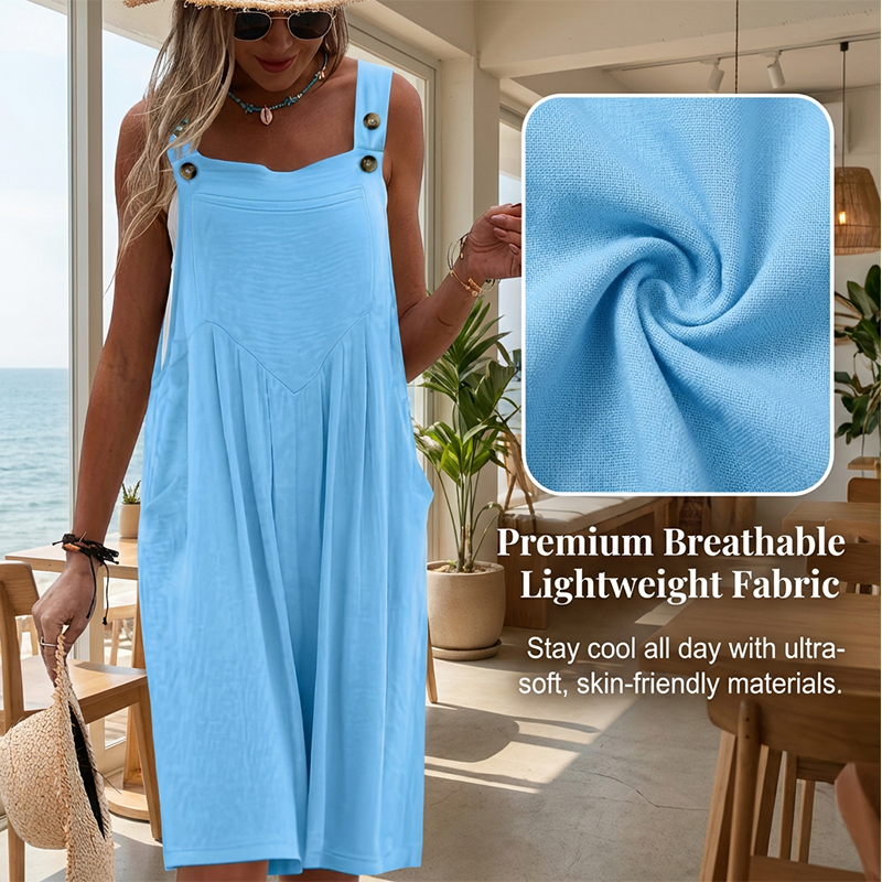 🌸 Sleeveless Wide-Leg Jumpsuit – Effortless Summer Style & Breezy Comfort ✨💃