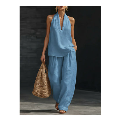 Women's Halter Neck 2-Piece Set