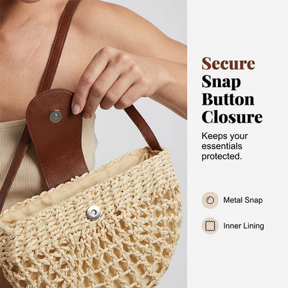👜 Woven Crossbody Bag – Boho, Handwoven, Adjustable, Lightweight ✨
