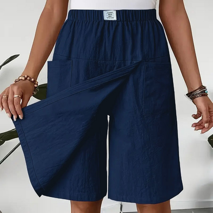 🔥Women's Casual Elastic Waist Wrap Skort
