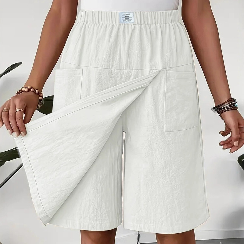 🔥Women's Casual Elastic Waist Wrap Skort