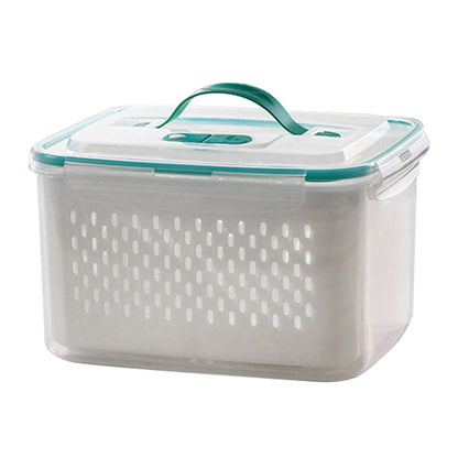 🥗 🧊 2 in 1 Draining Fresh-Keep Food Container – Airtight & Microwave Safe – Fridge Essential 🔒
