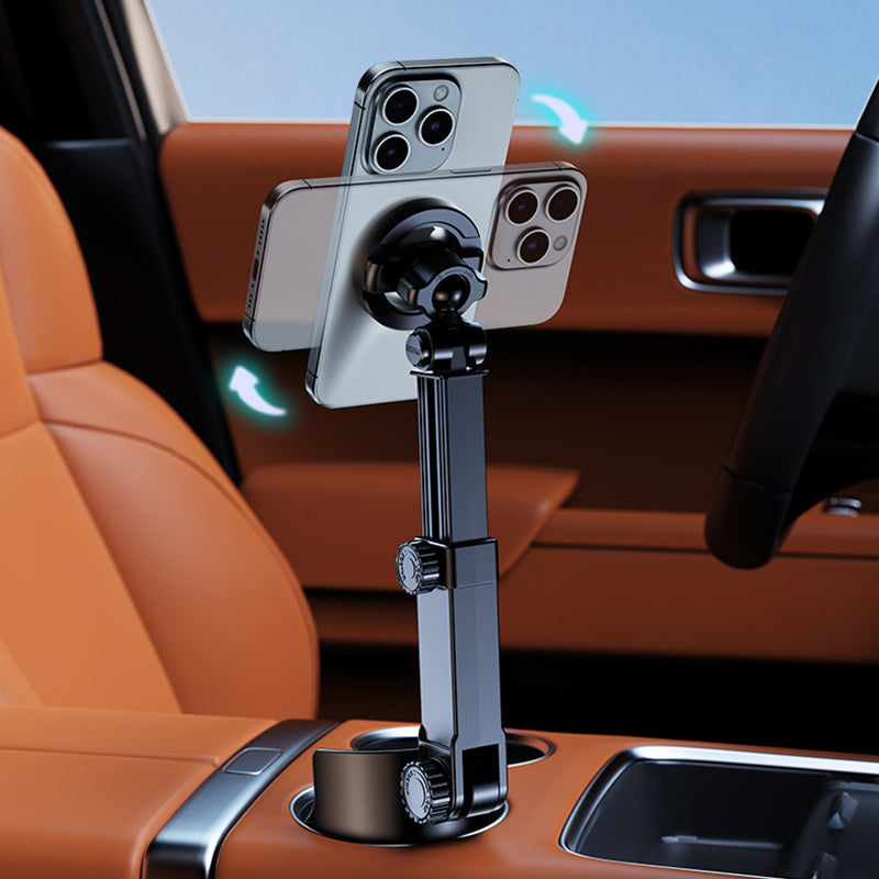 🥳🧲Car Cup Holder Phone Mount – 360° Adjustable, Strong N52 Magnet, One-Hand Operation, Fits All Phones, Stable Magnetic & Clamp Models for Safe Driving
