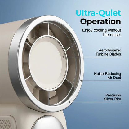 🌬️ Turbo Handheld Fan – LED Display, 6 Speeds, 3000mAh 🔋