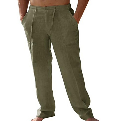 👖 Men's Casual Pants – Elastic Waist, Cotton Blend, Relaxed Fit 🍂