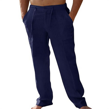 👖 Men's Casual Pants – Elastic Waist, Cotton Blend, Relaxed Fit 🍂