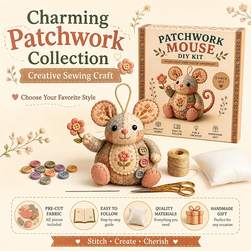 🎁Hot sale🧵Handcrafted Vintage Mouse Plush Sewing Kit