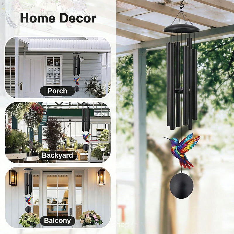 🎵Vintage Metal Memorial Wind Chimes – Soothing Melody, Rust-Resistant Aluminum, Retro Design ✨