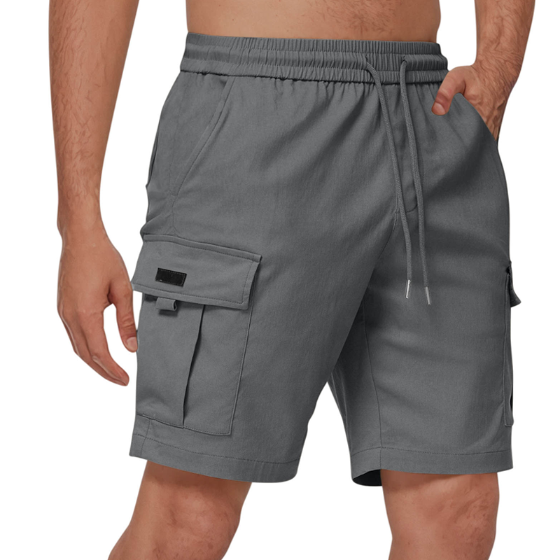 Men's Cargo Shorts – Drawstring Waist, Multi-Pocket & Relaxed Straight Fit