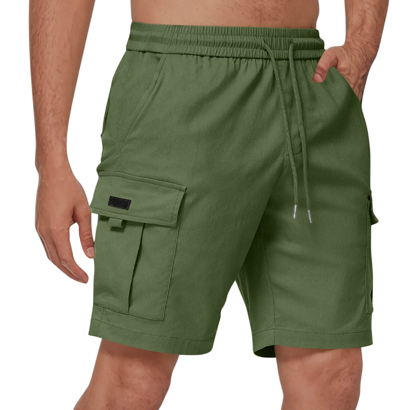 Men's Cargo Shorts – Drawstring Waist, Multi-Pocket & Relaxed Straight Fit