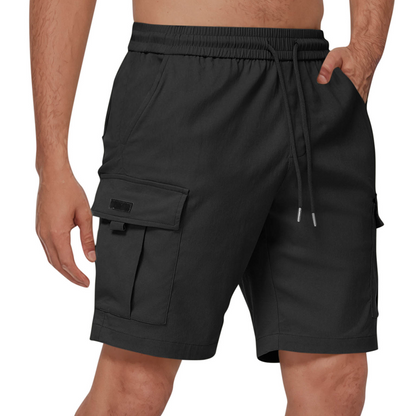 Men's Cargo Shorts – Drawstring Waist, Multi-Pocket & Relaxed Straight Fit