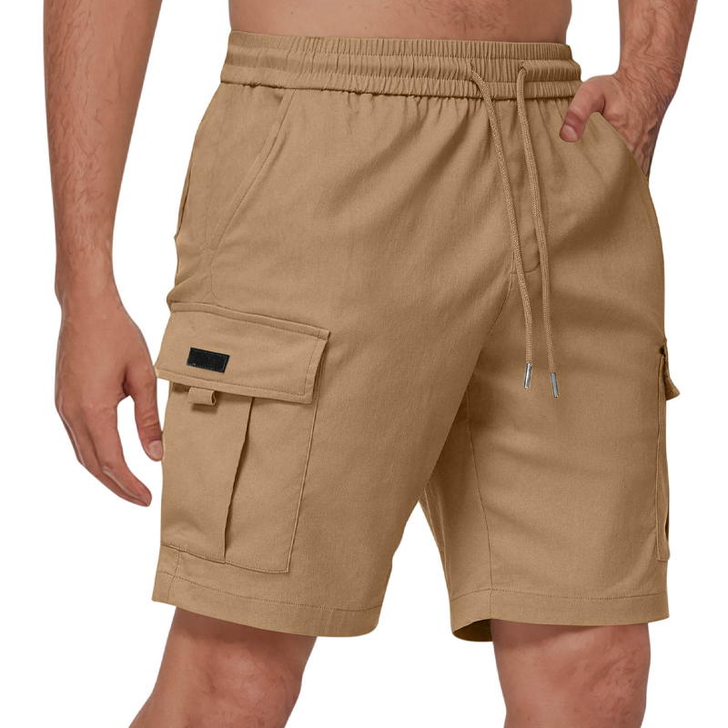 Men's Cargo Shorts – Drawstring Waist, Multi-Pocket & Relaxed Straight Fit