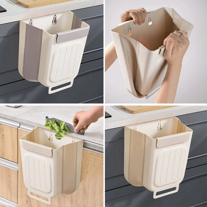 🗑️Multipurpose Hanging Collapsible Trash Can for Kitchen