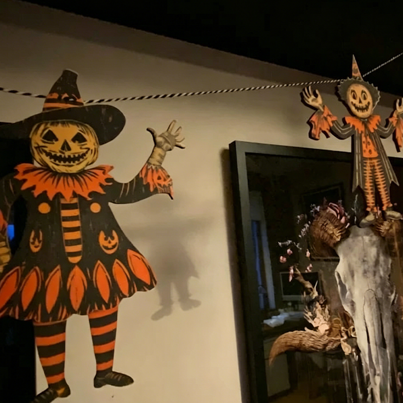 🔥While Supplies Last 40% OFF!🎉 Vintage Halloween Wooden Wall Hanging Set