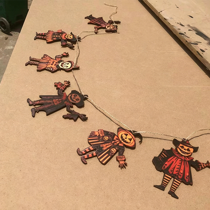 🔥While Supplies Last 40% OFF!🎉 Vintage Halloween Wooden Wall Hanging Set